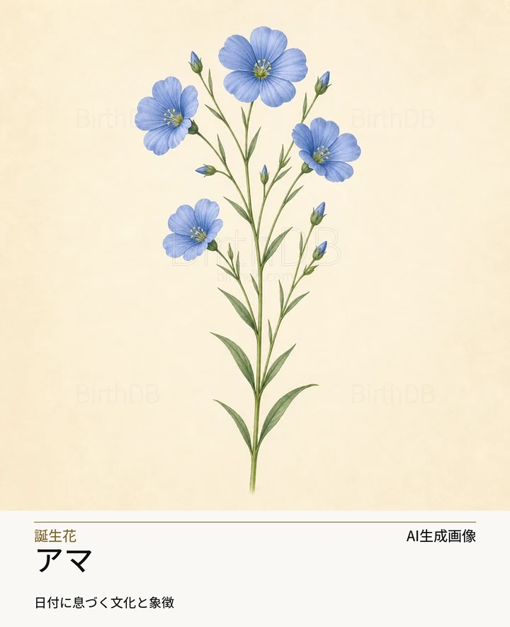 アマ — BirthDBのシンボルイラスト（AI生成画像）