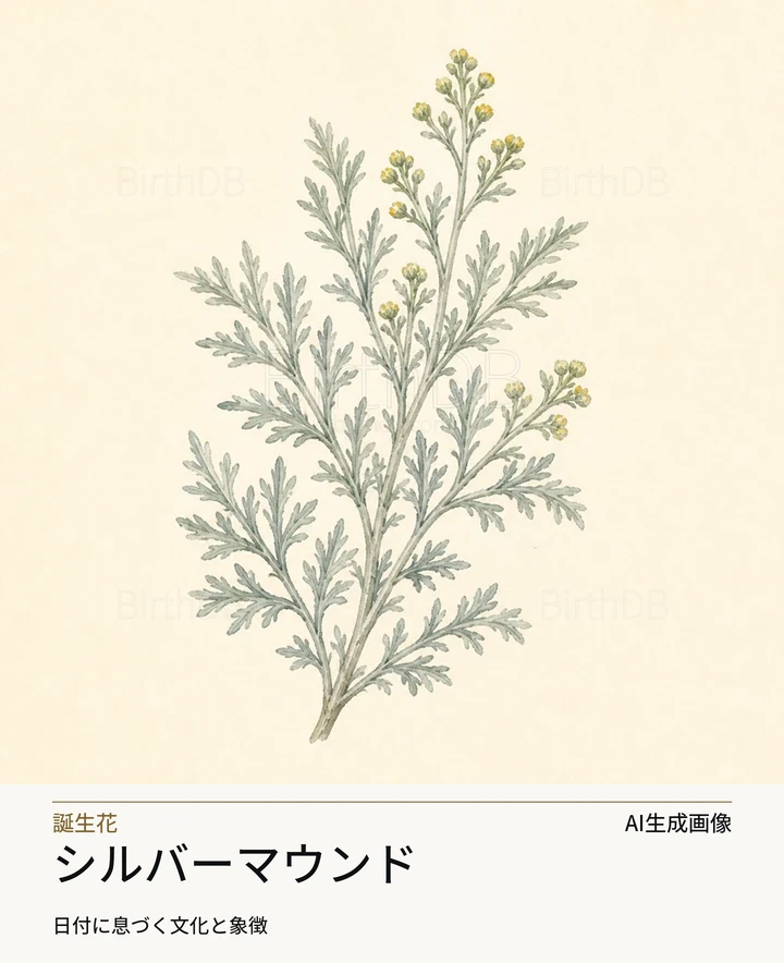 シルバーマウンド — BirthDBのシンボルイラスト（AI生成画像）