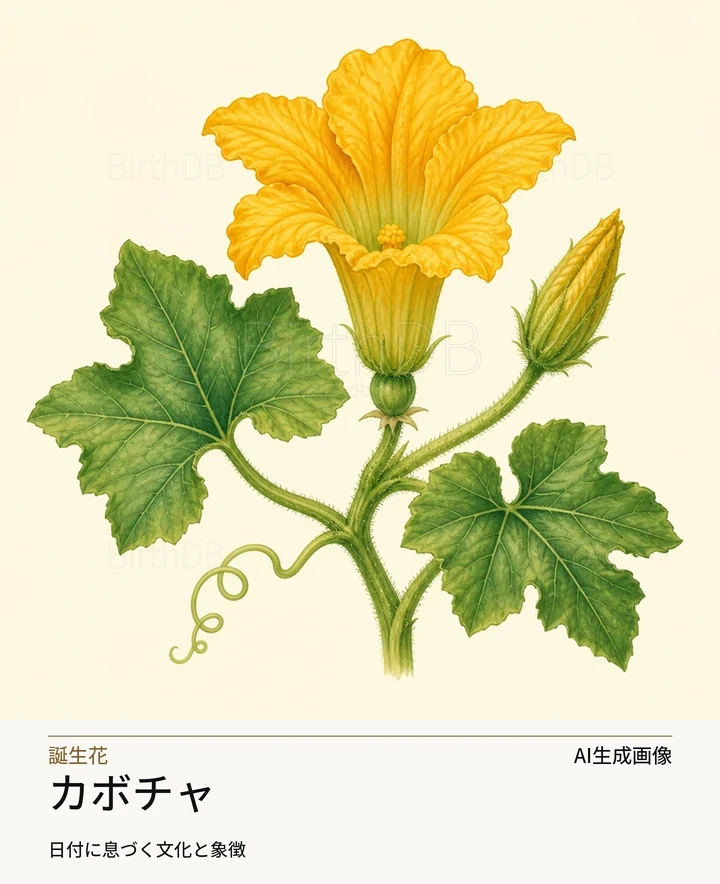 カボチャ — BirthDBのシンボルイラスト(AI生成画像)