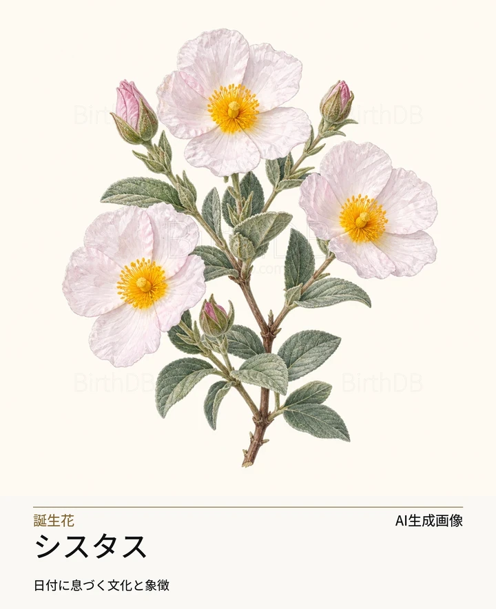 シスタス — BirthDBのシンボルイラスト（AI生成画像）