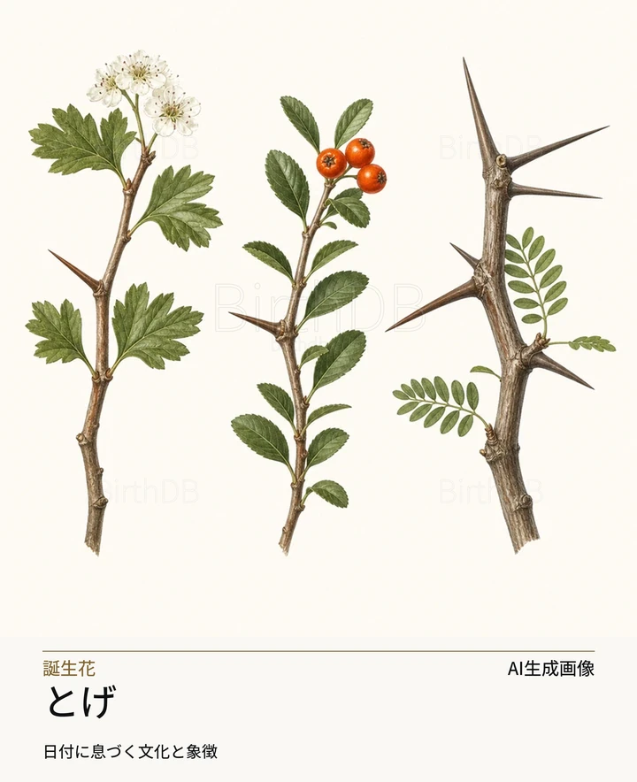 とげ — BirthDBのシンボルイラスト(AI生成画像)