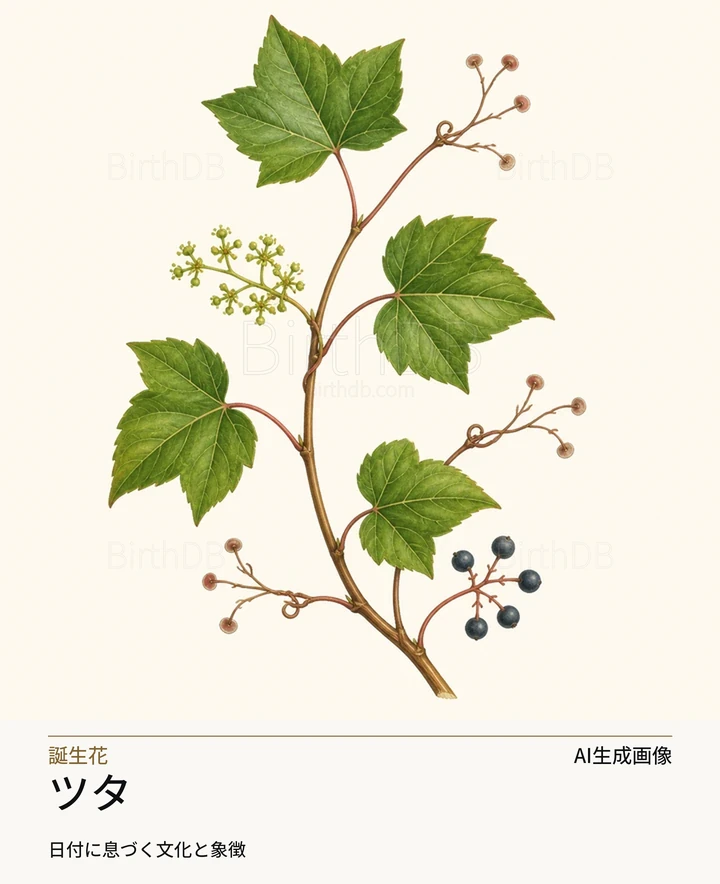 ツタ — BirthDBのシンボルイラスト(AI生成画像)