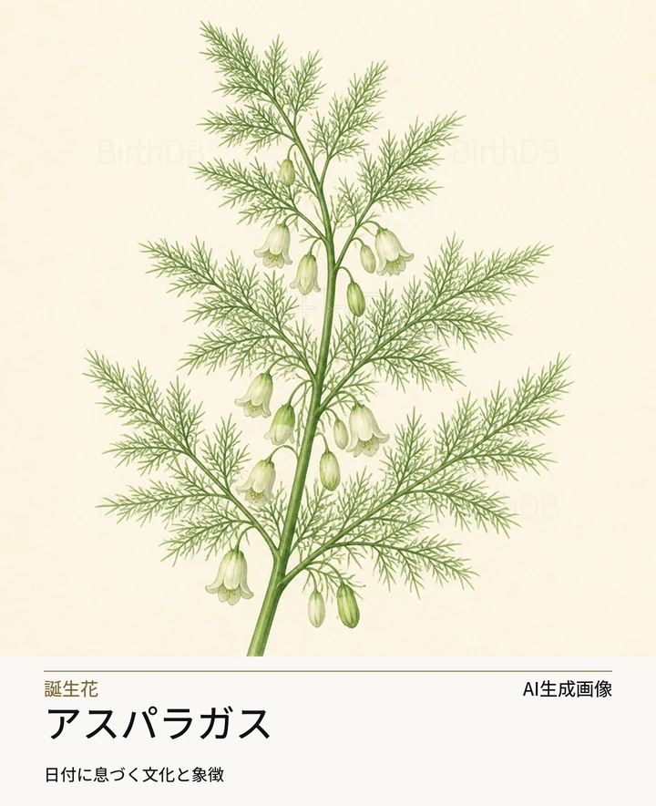 アスパラガス — BirthDBのシンボルイラスト(AI生成画像)