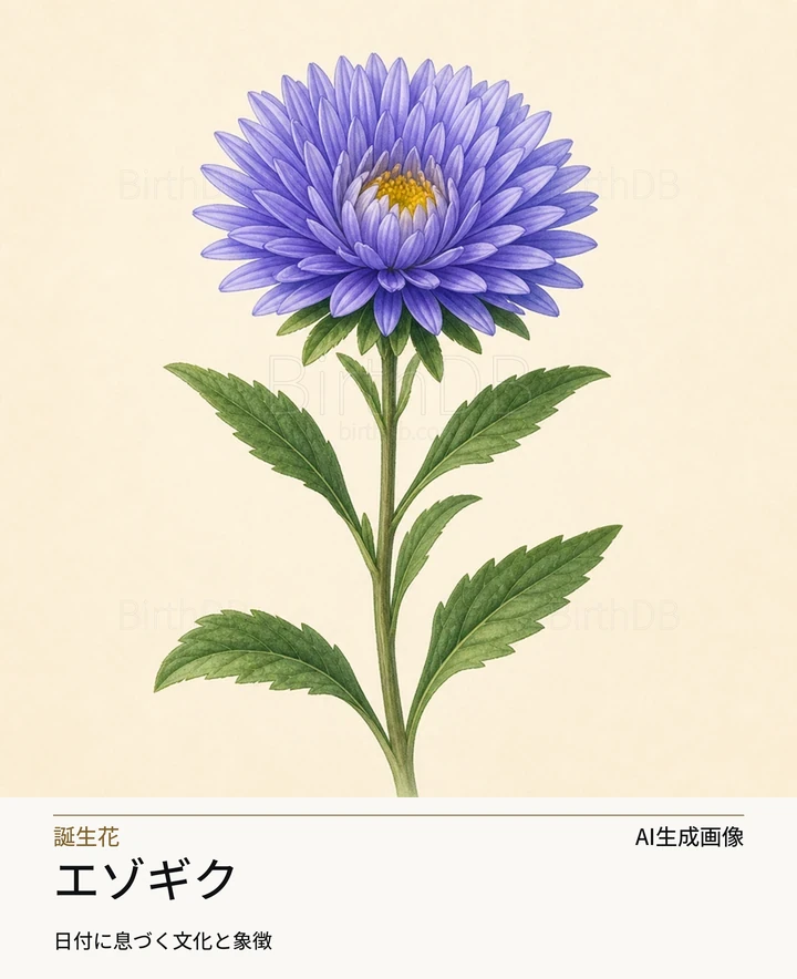エゾギク — BirthDBのシンボルイラスト（AI生成画像）