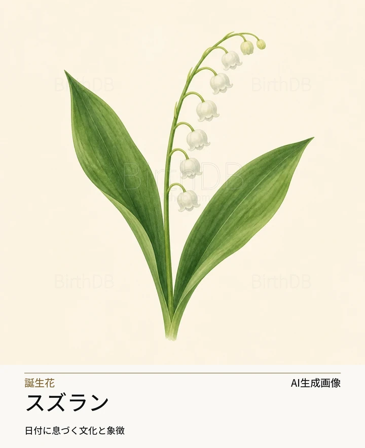 スズラン — BirthDBのシンボルイラスト（AI生成画像）