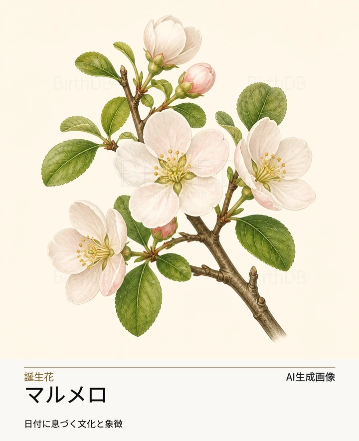 マルメロ — BirthDBのシンボルイラスト(AI生成画像)
