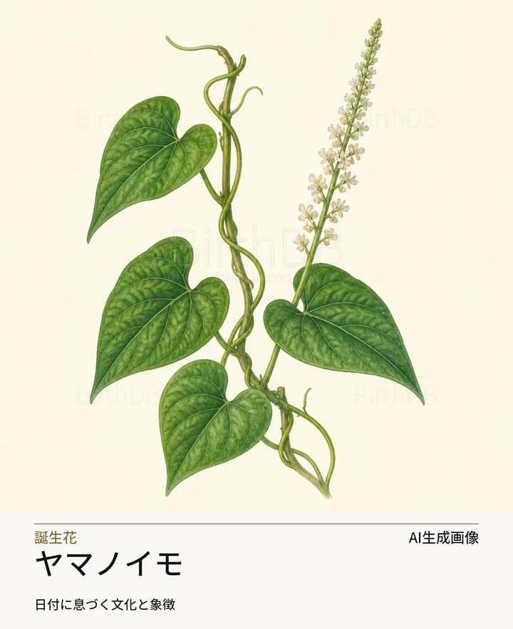 ヤマノイモ — BirthDBのシンボルイラスト(AI生成画像)