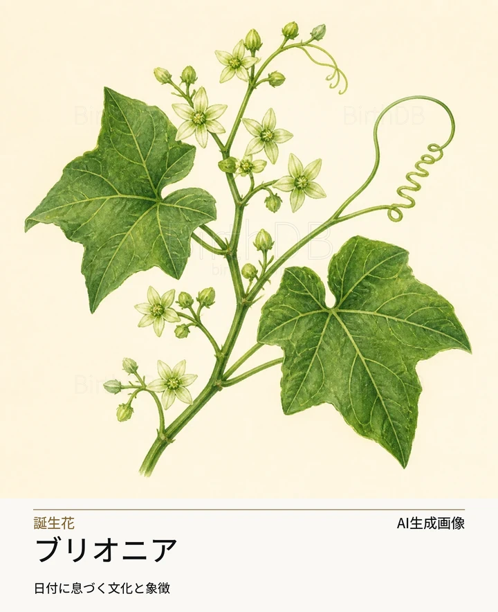ブリオニア — BirthDBのシンボルイラスト（AI生成画像）