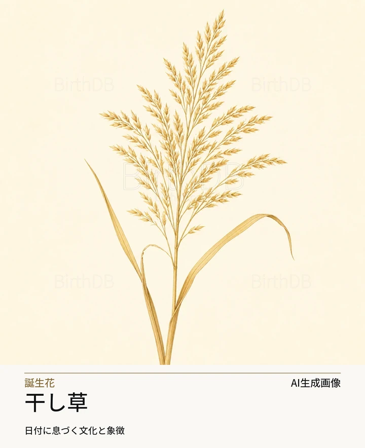 干し草 — BirthDBのシンボルイラスト（AI生成画像）