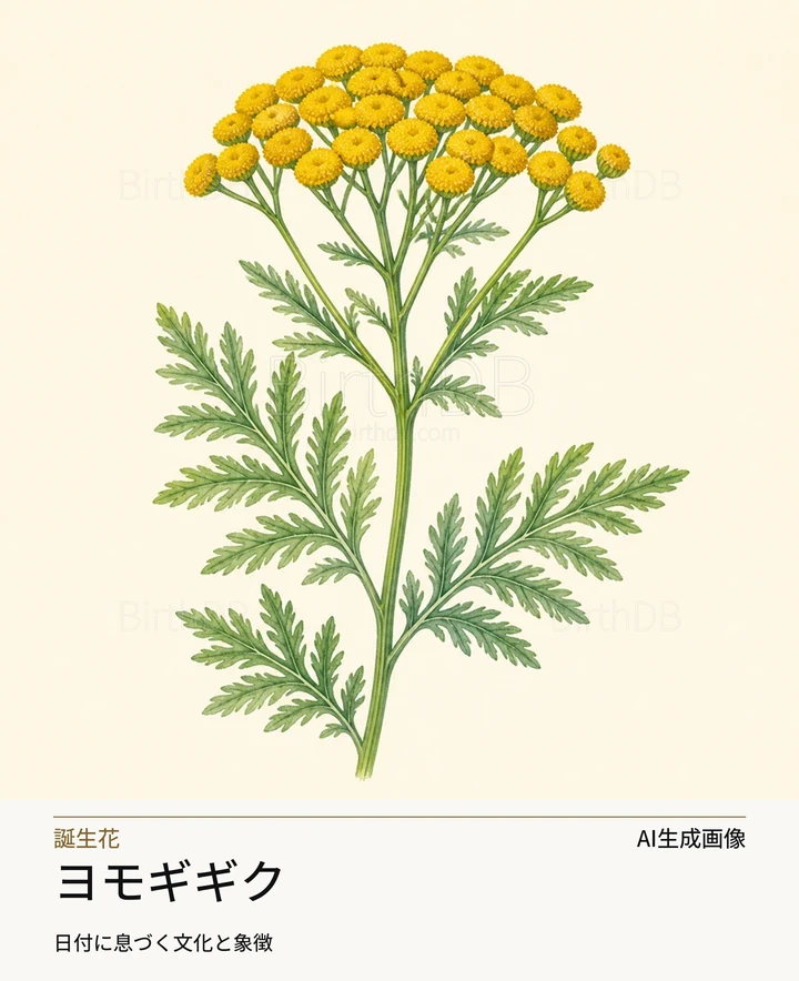 ヨモギギク — BirthDBのシンボルイラスト(AI生成画像)