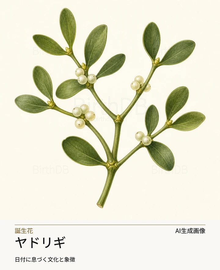 ヤドリギ — BirthDBのシンボルイラスト（AI生成画像）