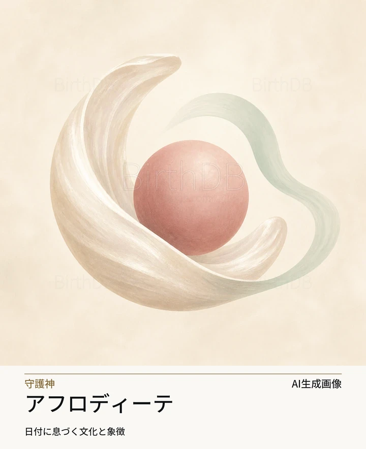 アフロディーテ — BirthDBのシンボルイラスト（AI生成画像）
