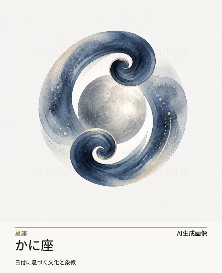 かに座 — BirthDBのシンボルイラスト(AI生成画像)