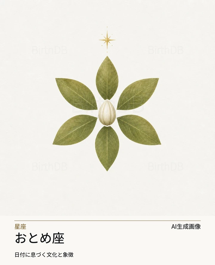 おとめ座 — BirthDBのシンボルイラスト(AI生成画像)