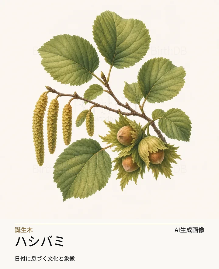 ハシバミ — BirthDBのシンボルイラスト（AI生成画像）