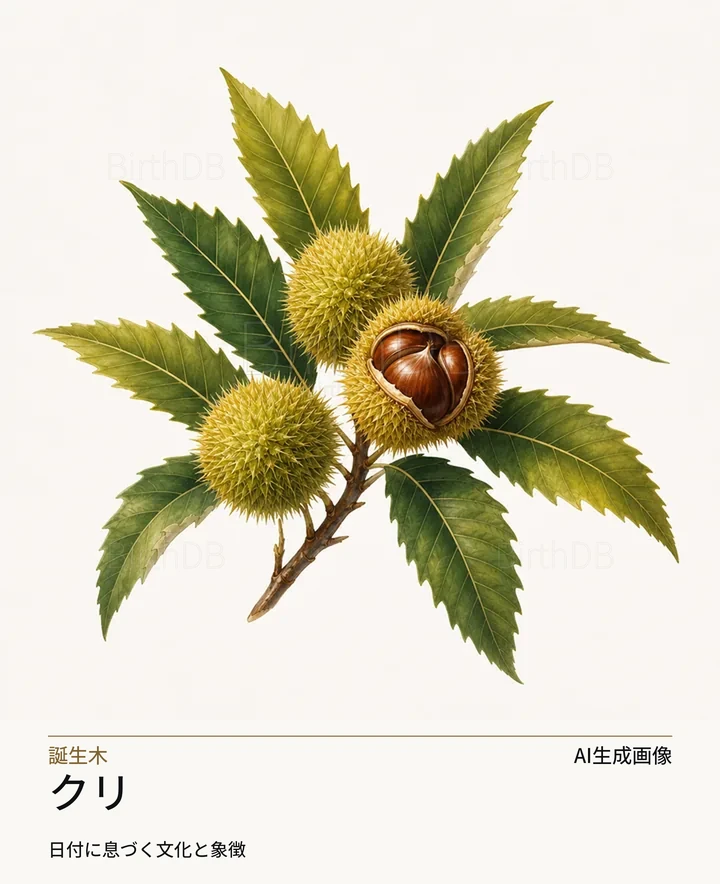 クリ — BirthDBのシンボルイラスト（AI生成画像）